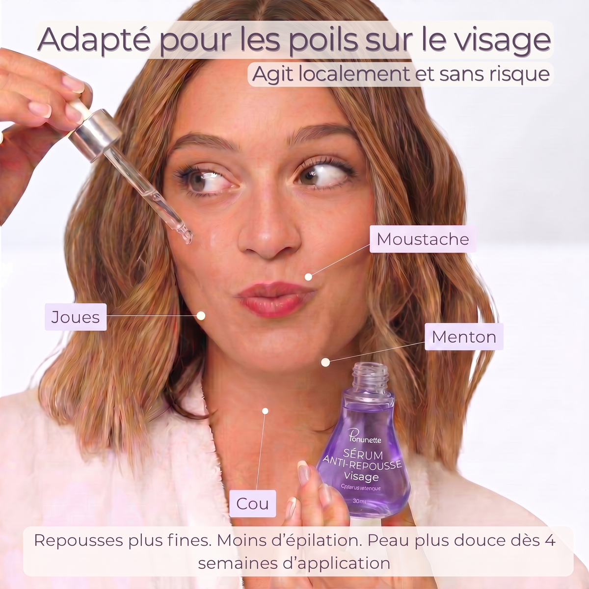 SÉRUM ANTI REPOUSSE POILS spécial visage
